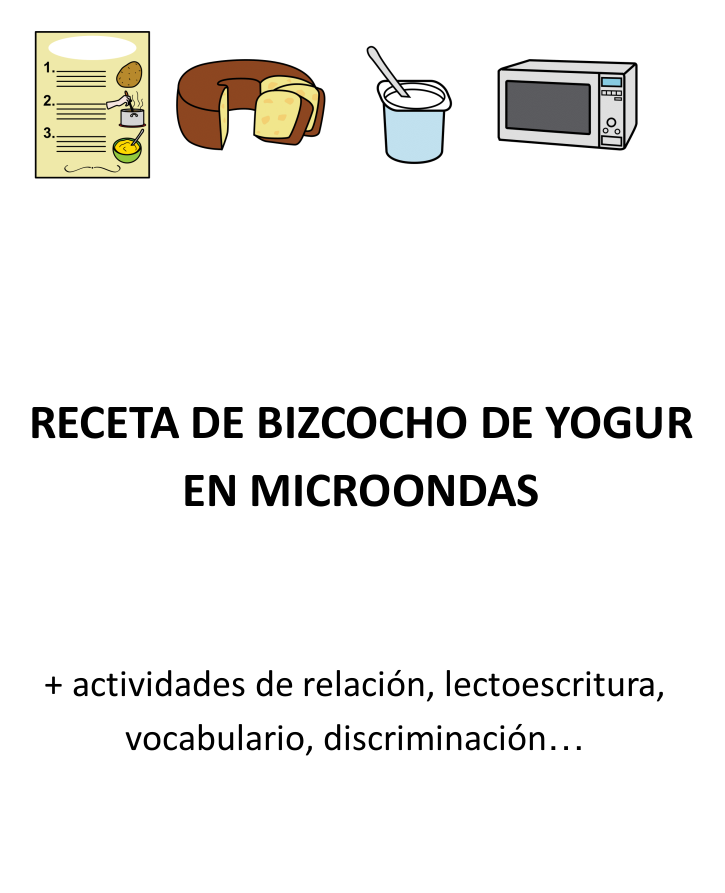 Receta: bizcocho de yogur en microondas y ejercicios previos.